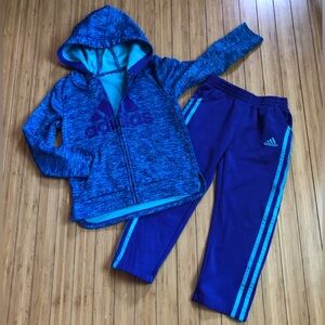 Adidas Girl’s Jogging Suit Hoodie and Pants Set